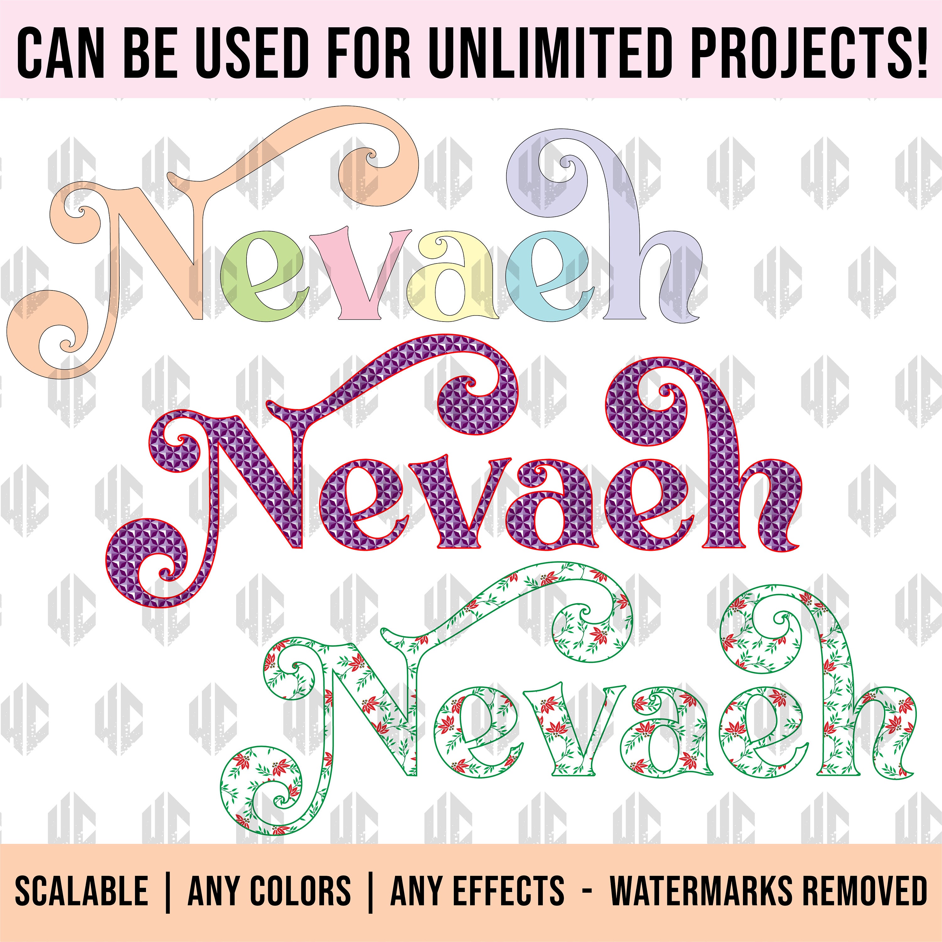 Nevaeh Girl Baby Infant Name SVG Dxf Vector Diy Image Cut File Vinyl Silhouette Cricut Tshirt