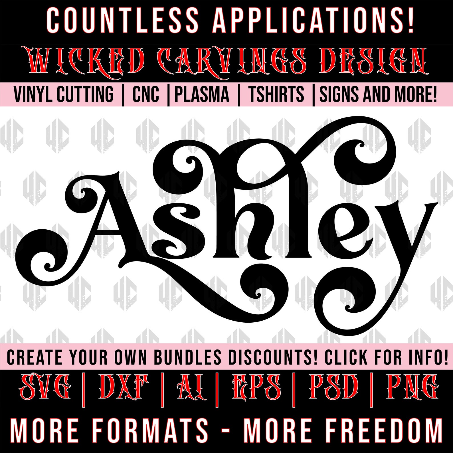 Ashley Girl Baby Infant Name SVG Dxf Vector Diy Image Cut File - Etsy