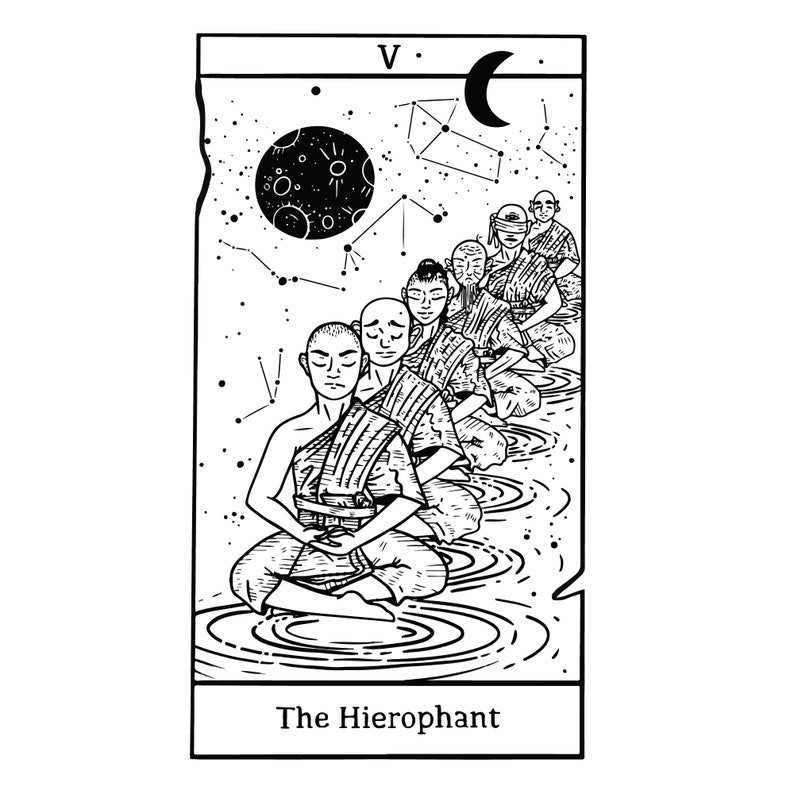 The Hierophant Tarot Card Print 11x17 Etsy