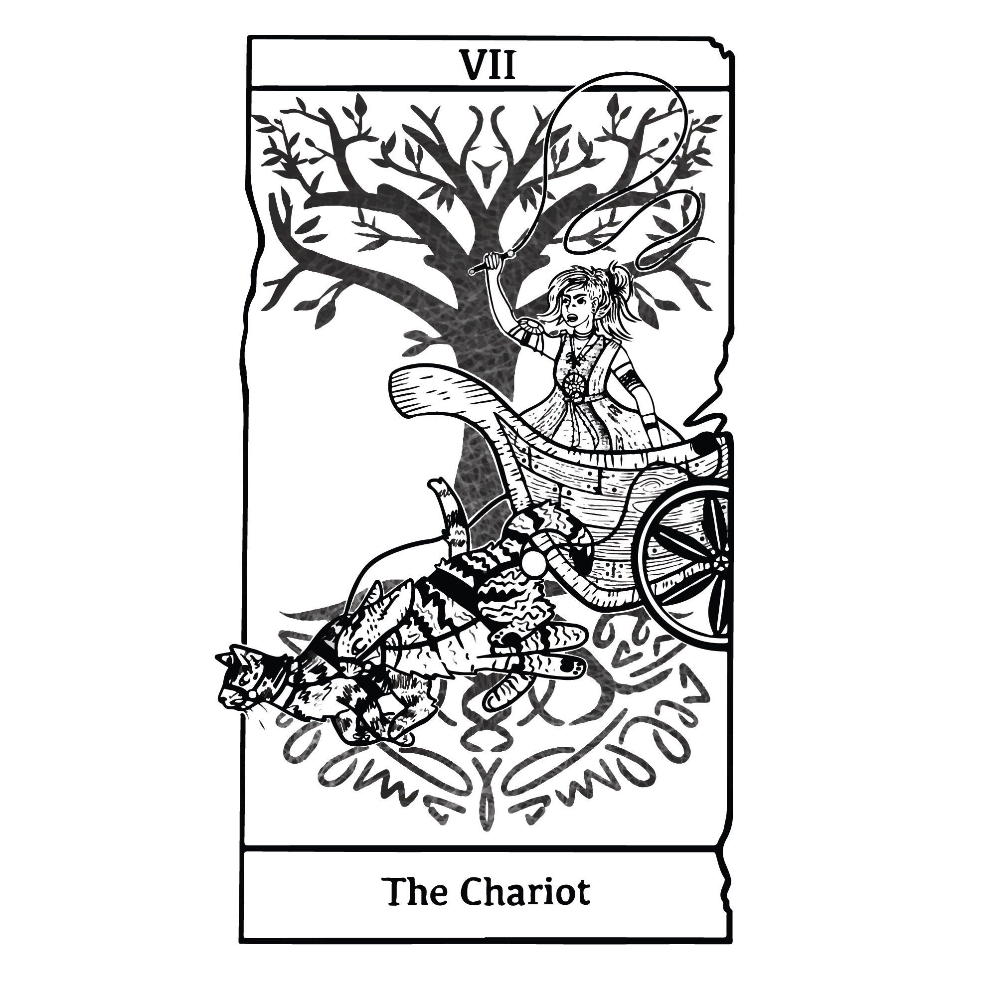 The Chariot Tarot Card Print 11x17 Etsy