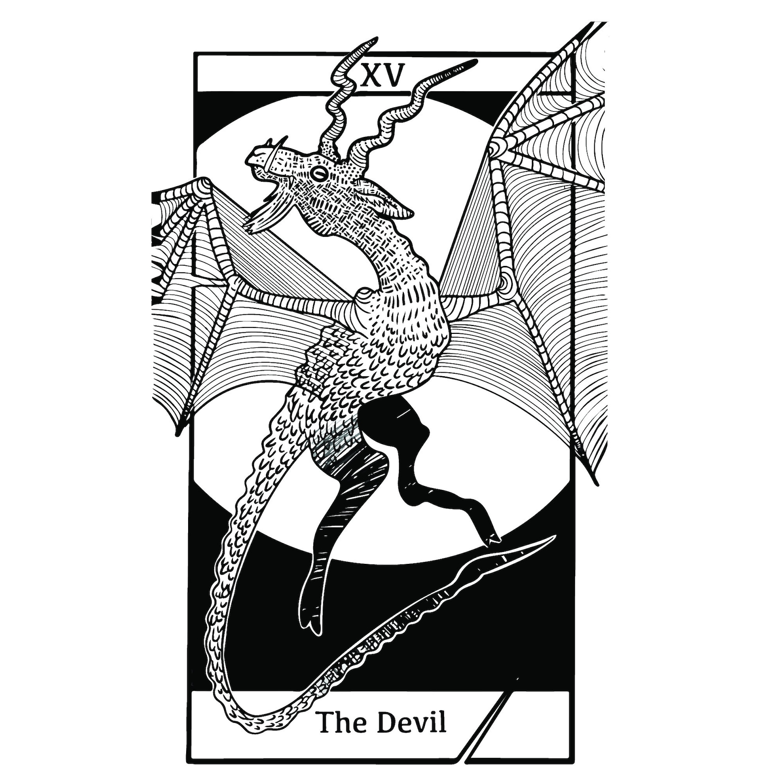 Le Diable Tarot Card Print 11x17 Etsy