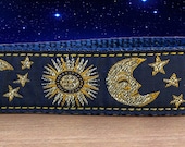 Sun and Moon Key Fob, with Brass Plated Hardware