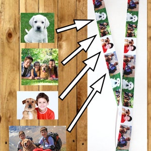 Custom Photograph Lanyard, Personalized, Any Occasion, Work, School, Key or Badge Holder, Birthday, Gift, Anniversary, Pets, Couples, Family image 1