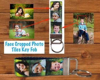 Face Cropped Photo Tiles Key Fob