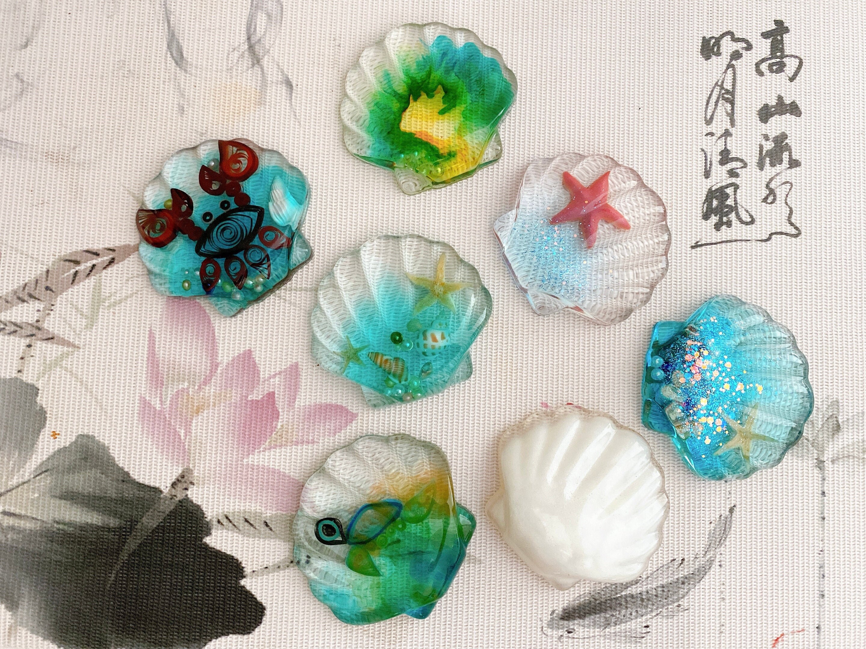 Resin Paperweight Resin Art Display Resin Sea Shell Resin Etsy