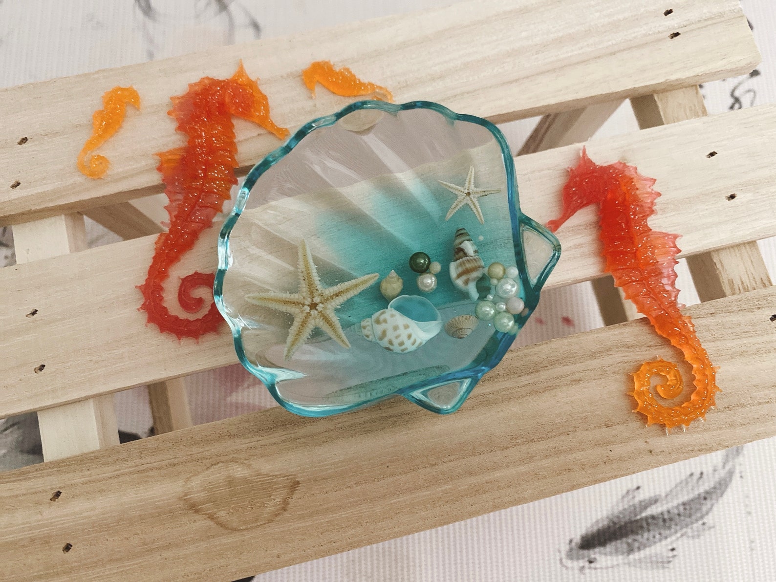 Resin Paperweight Resin Art Display Resin Sea Shell Resin Etsy