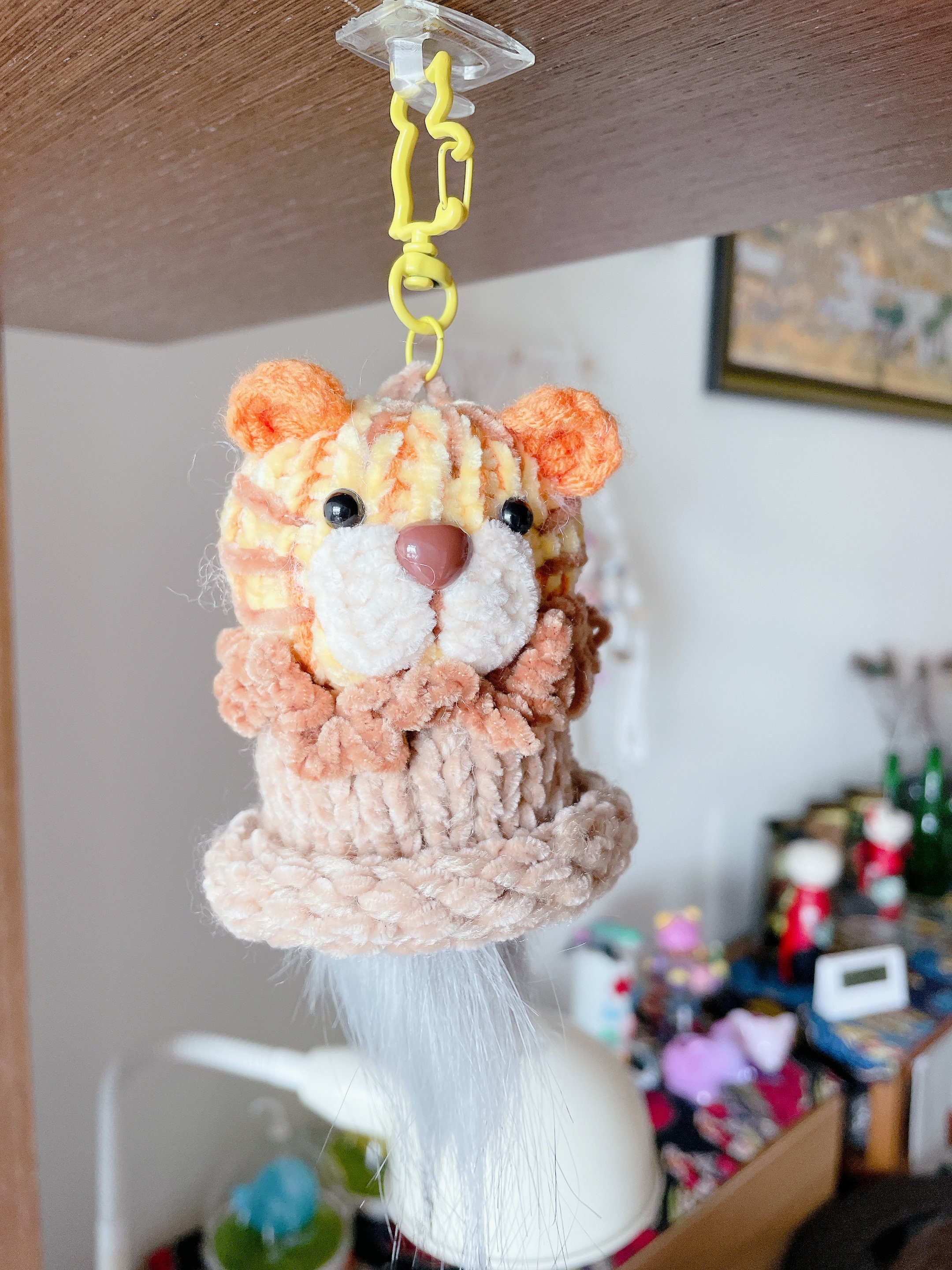 Loom Knit Tiger Tag, Tiger Keyring, Zodiac Accessories, Car Loom Knit Tiger Tag, Tiger Keyring, Zodiac Accessories, Car