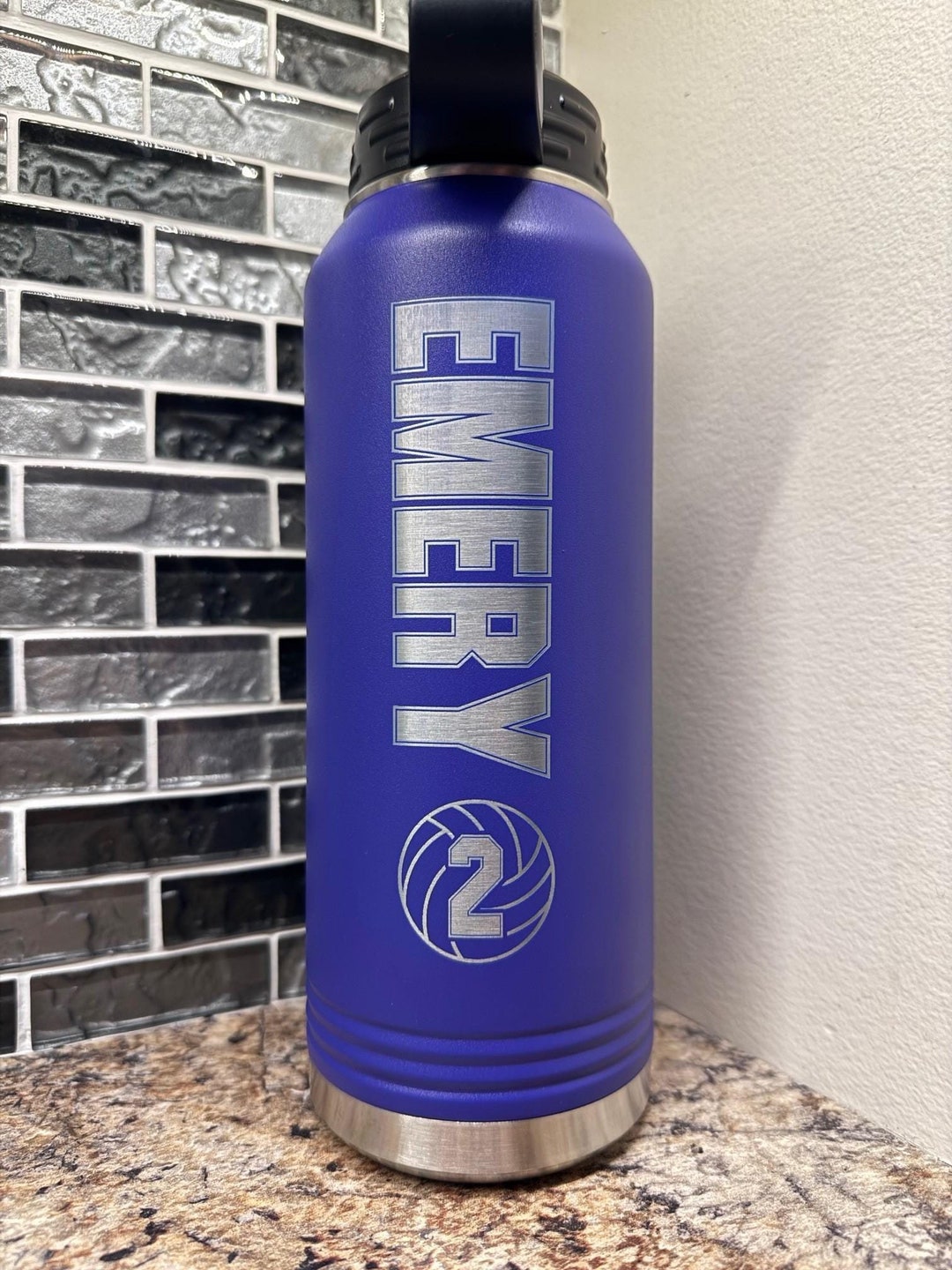 Personalized Laser Engraved Water Bottle, 32oz Insulated Bottle, Custom ...