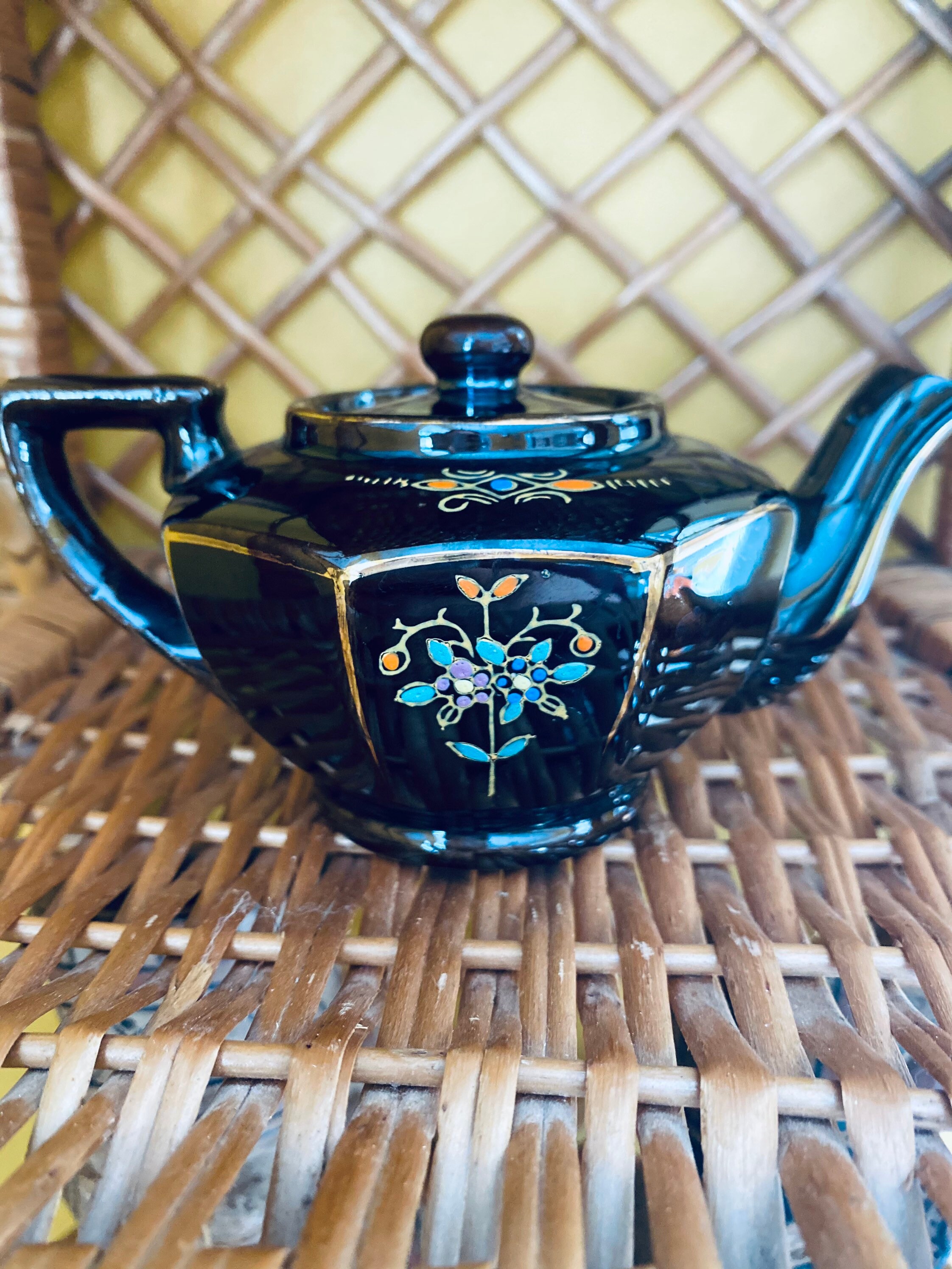 Japanese Mini Hand Painted Vintage Teapot Vintage Teapot Etsy
