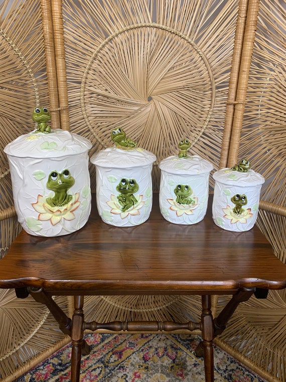 Frog Canister Set Sears Roebuck Vintage Canister Set Vintage Etsy