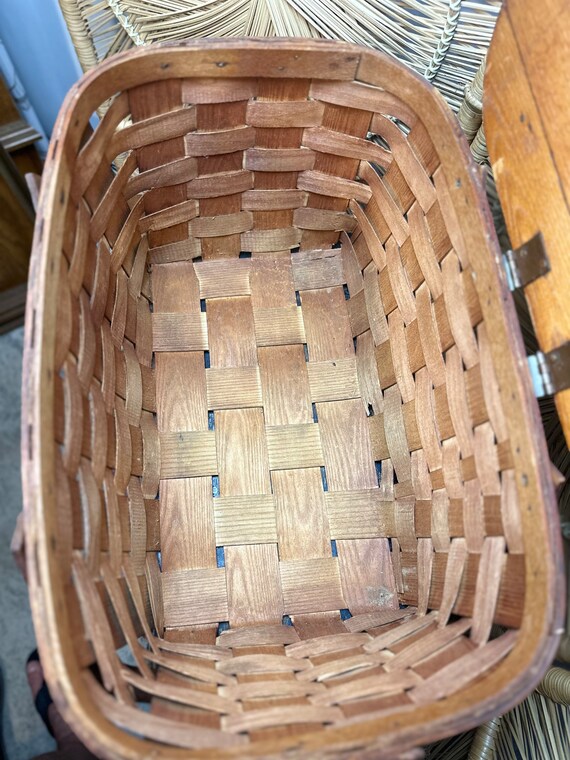Vintage Wov-N-Wood by Jerywil Picnic Basket Set-R… - image 7