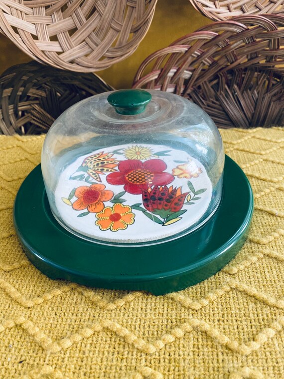Vintage 1970s Cheese Dome Vintage Cheese Tray Vintage Etsy