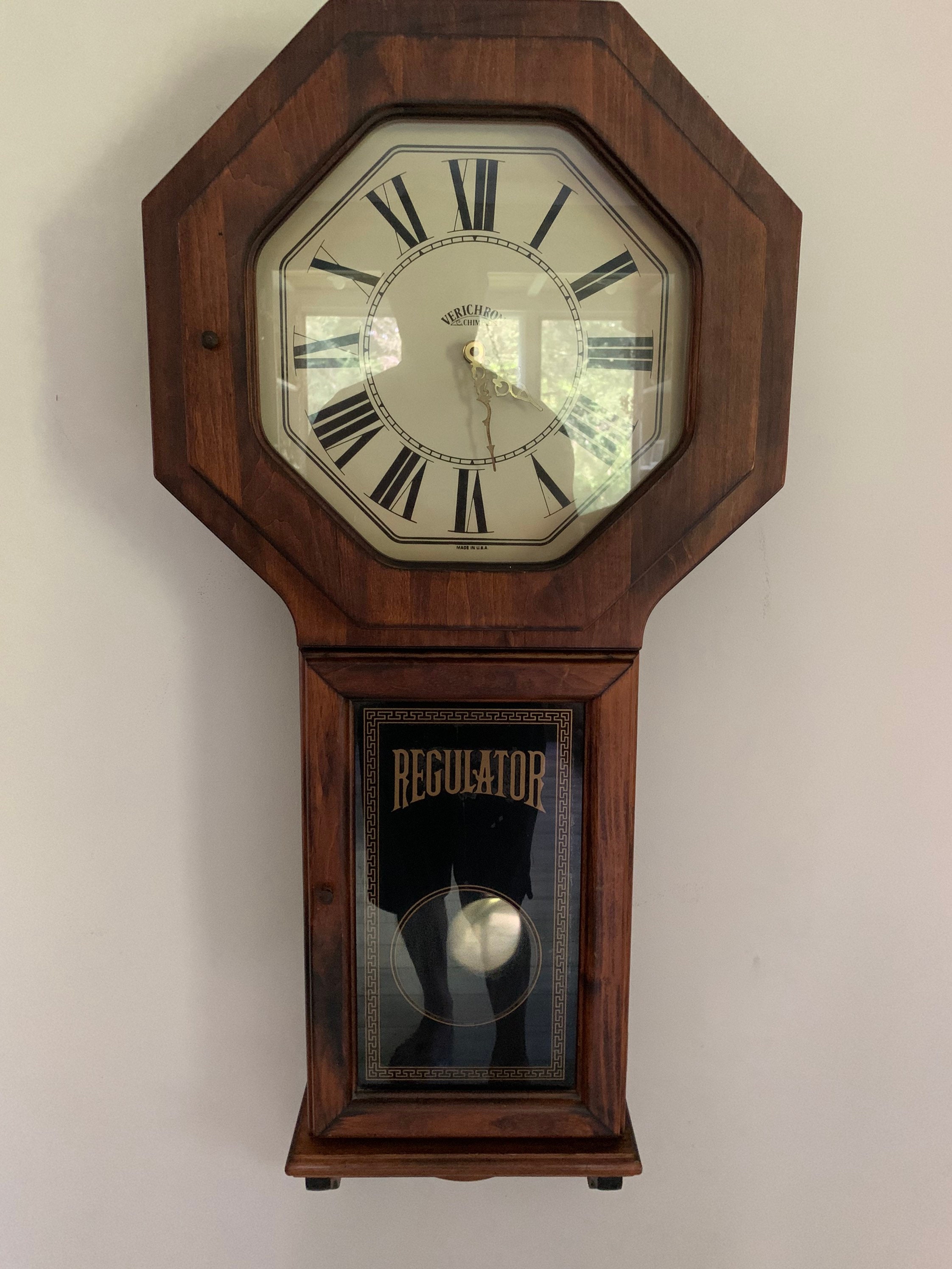 Vintage 36 Regulator Clock Verichron ChimeLargeWorkingMid Etsy