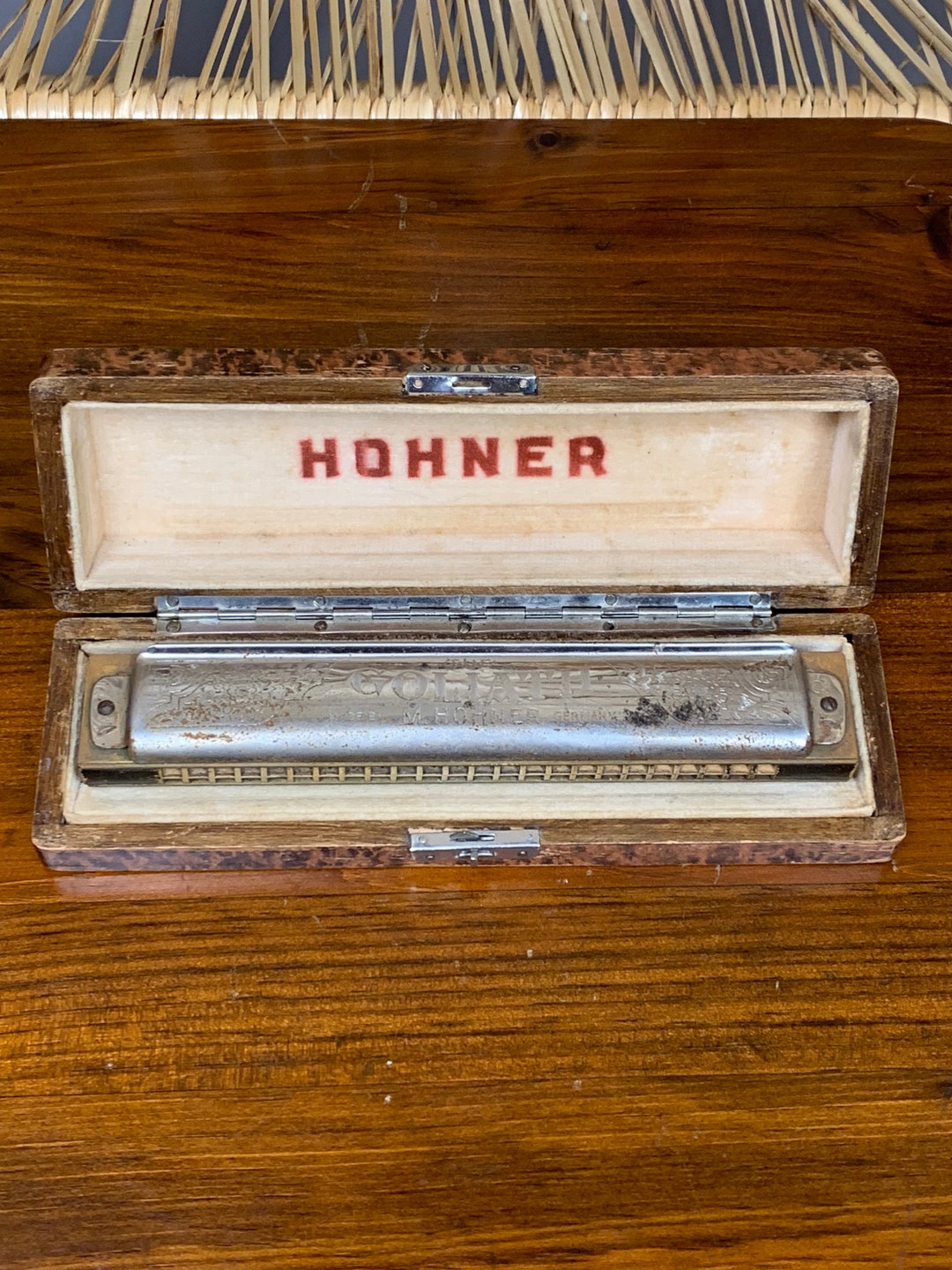 Antique Hohner Goliath Harmonicakey of Chohner the Etsy