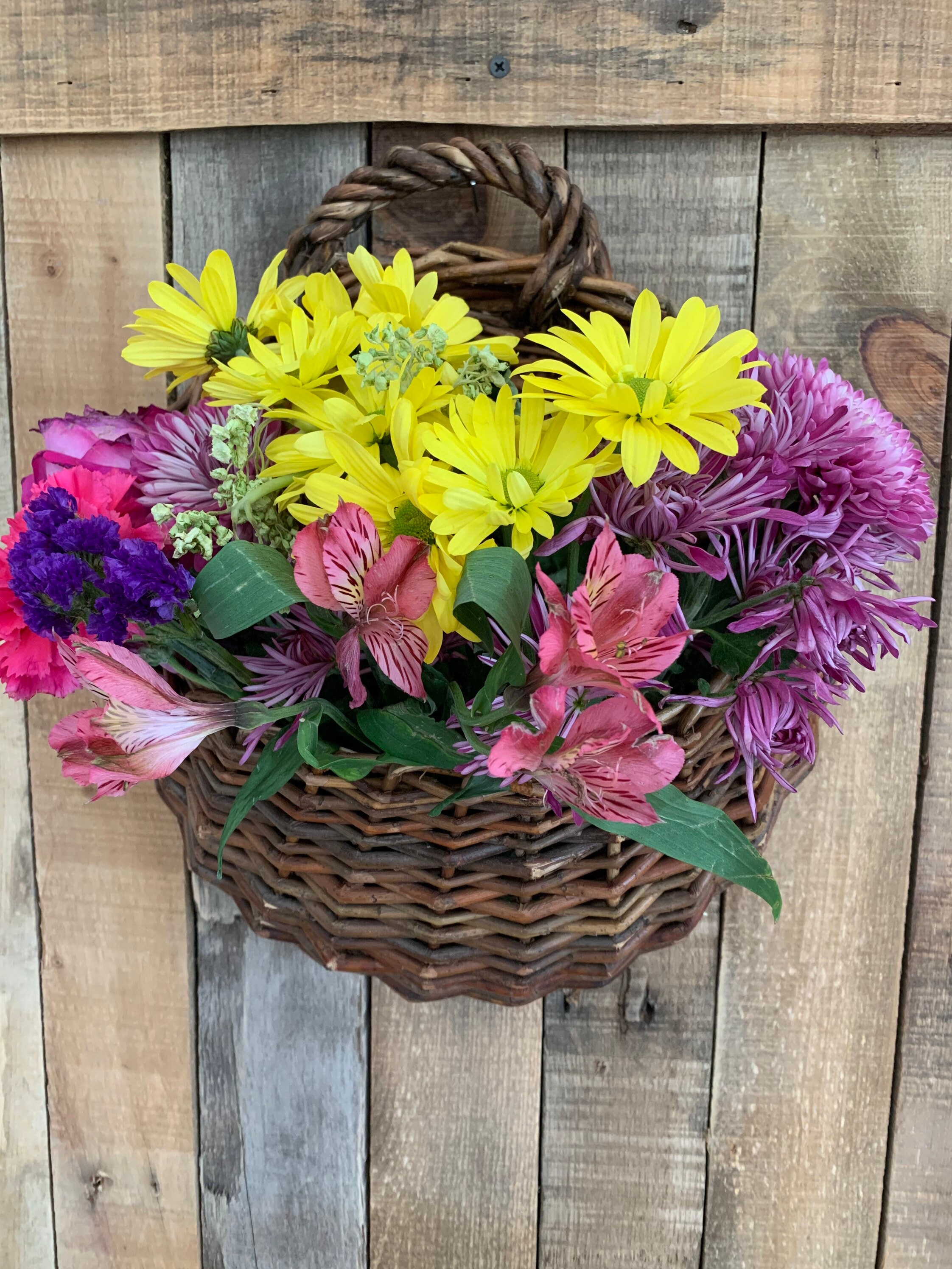 Vintage Wicker Wall BasketBoho Wicker Wall Planter Etsy