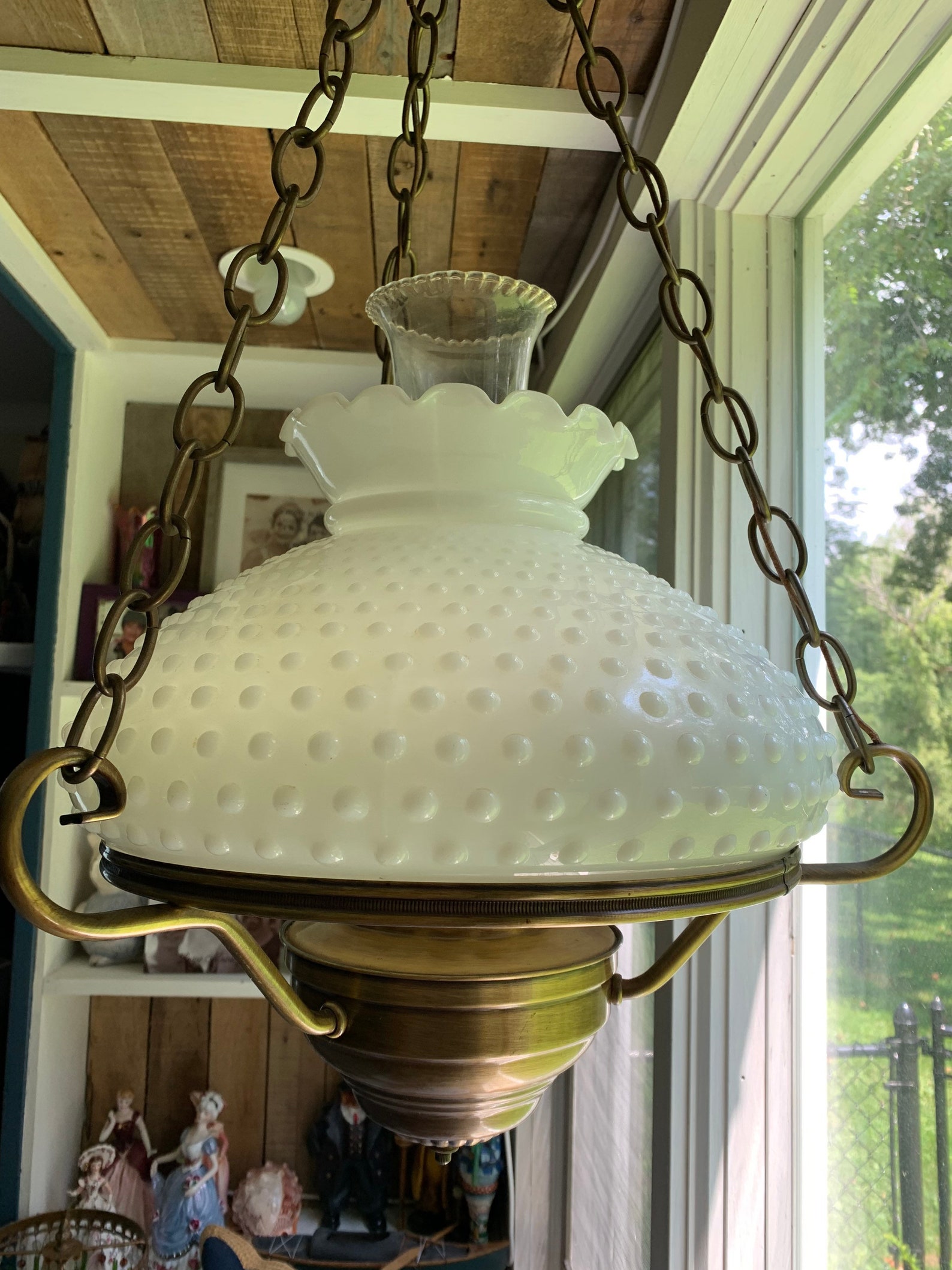 Rare Vintage 13 Hobnail Milk Glass Swag LampLavery & Co. 3 Etsy