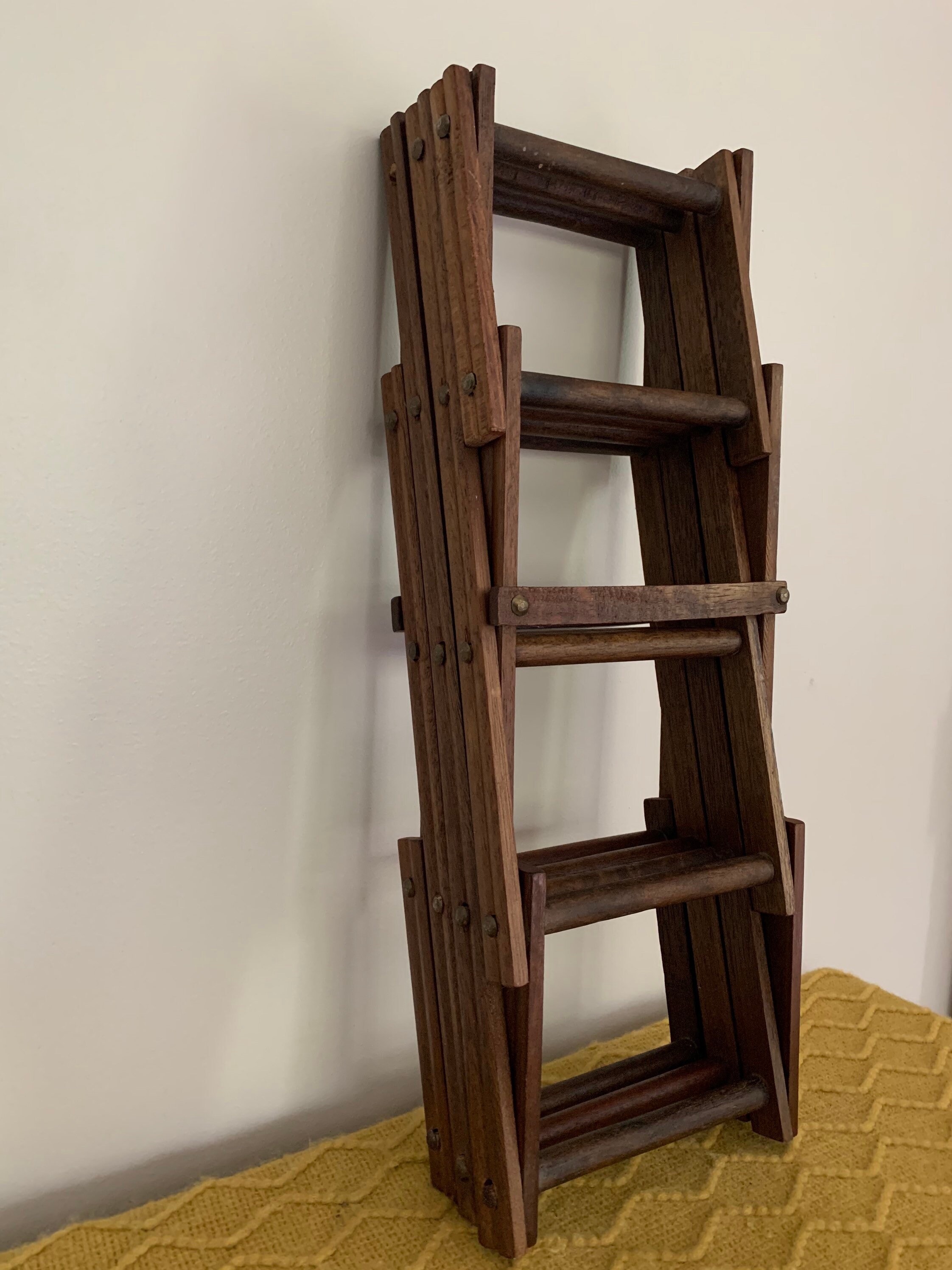 Vintage Large Wood Accordion Wine RackCollapsible Wine Etsy
