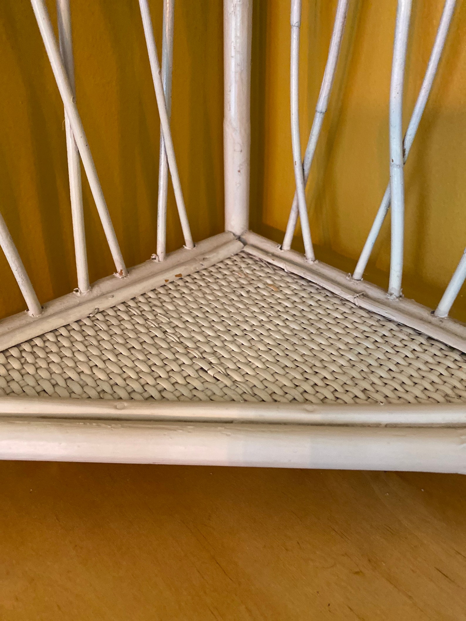 Vintage Wicker Rattan Corner ShelfMid Century Corner Etsy