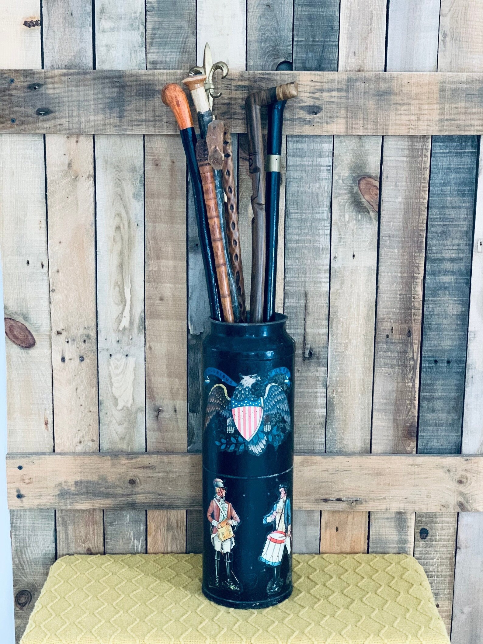 Vintage Mid Century Umbrella Cane HolderMilk Can Umbrella Etsy