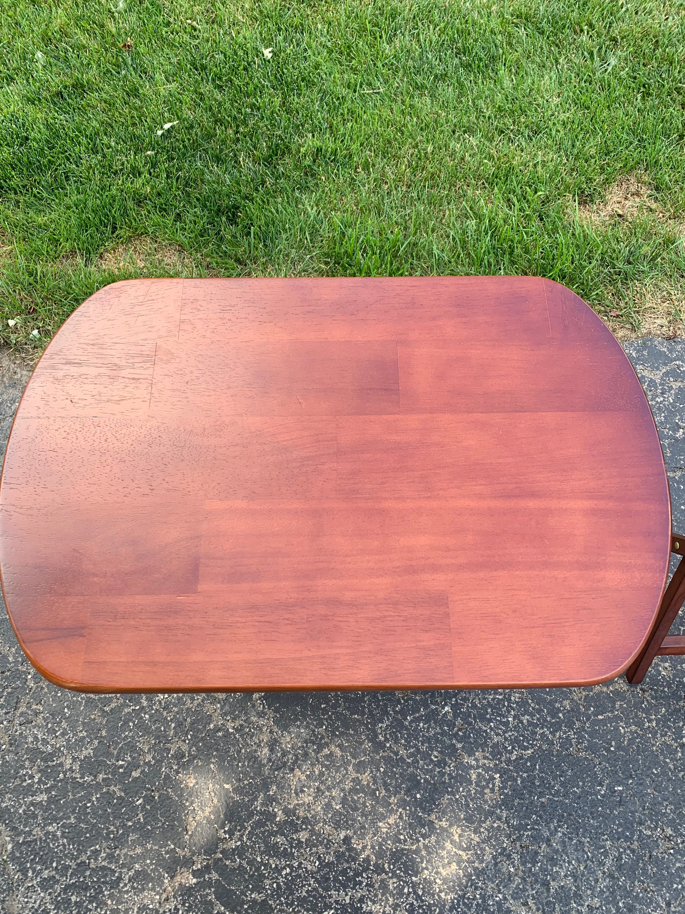 Vintage Full Set of 4 Wood TV Trays and Standvtg Folding TV Etsy