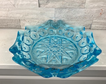 Viking Art Glass Rare Vintage Blue Tulip Ashtray 1960's - Etsy