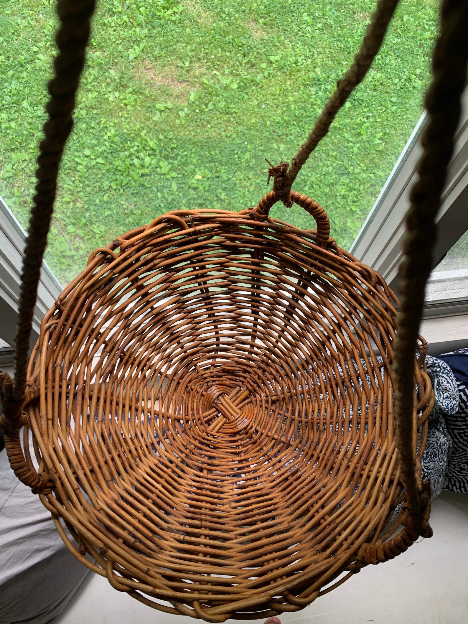 Vintage Hanging Wicker Fruit BasketHanging Wicker Etsy