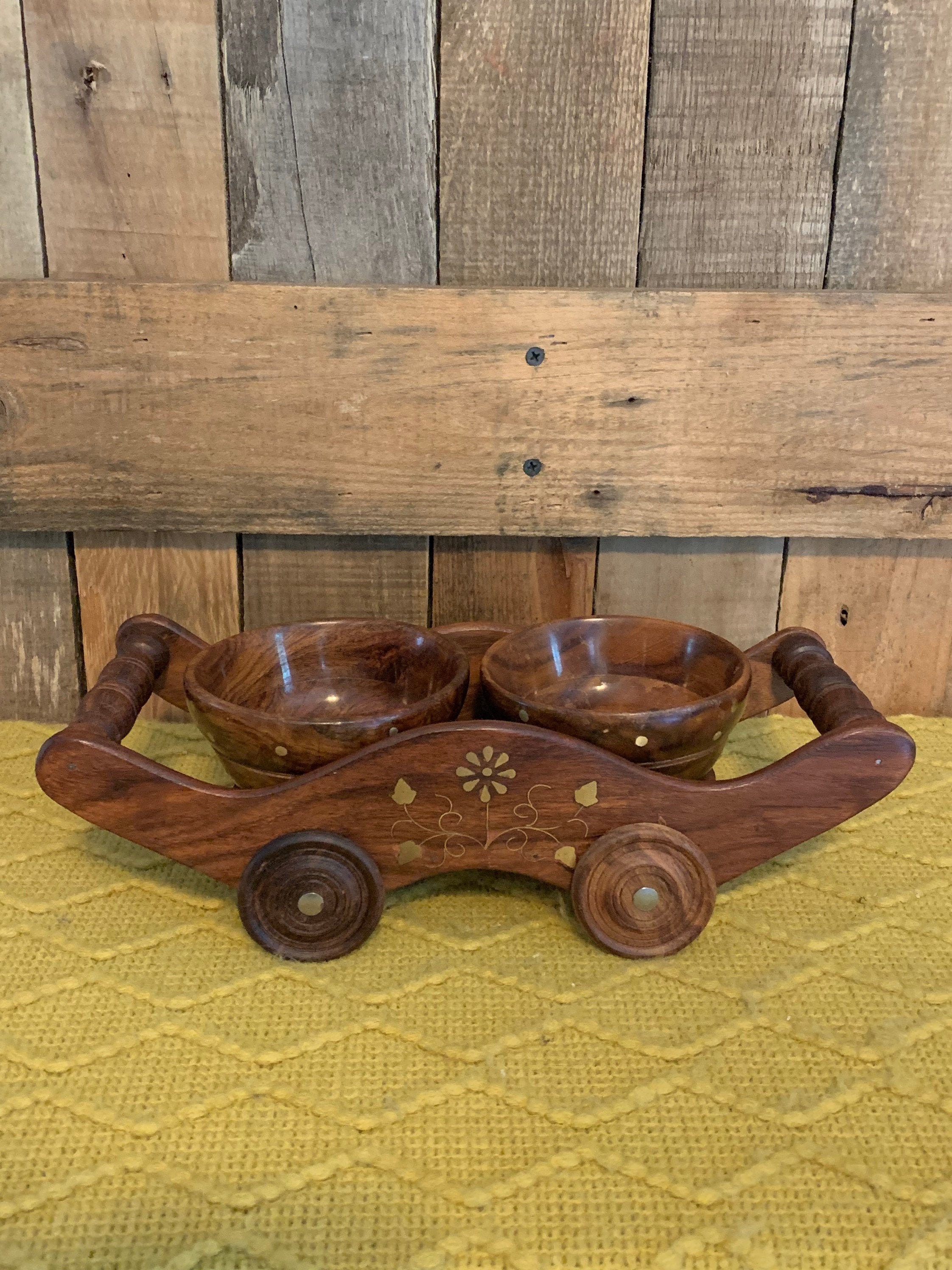 70s Condiment Cart Wagonvintage Condiment TrayWood Condiment Etsy