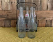 2 Vintage 1940s-1950s Pepsi-Cola Bottles-Pepsi Duraglas-Antique Pepsi Soda Bottle-Collectible Glass-Mid Century-Man Cave-Bar Decor