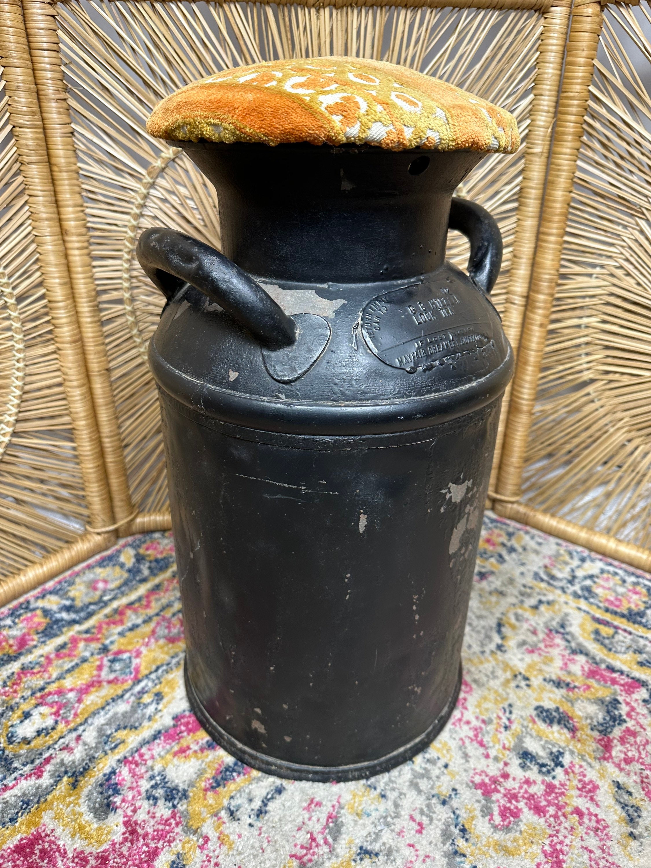 Antique Cast Iron Milk Container mayfair Creamery Etsy