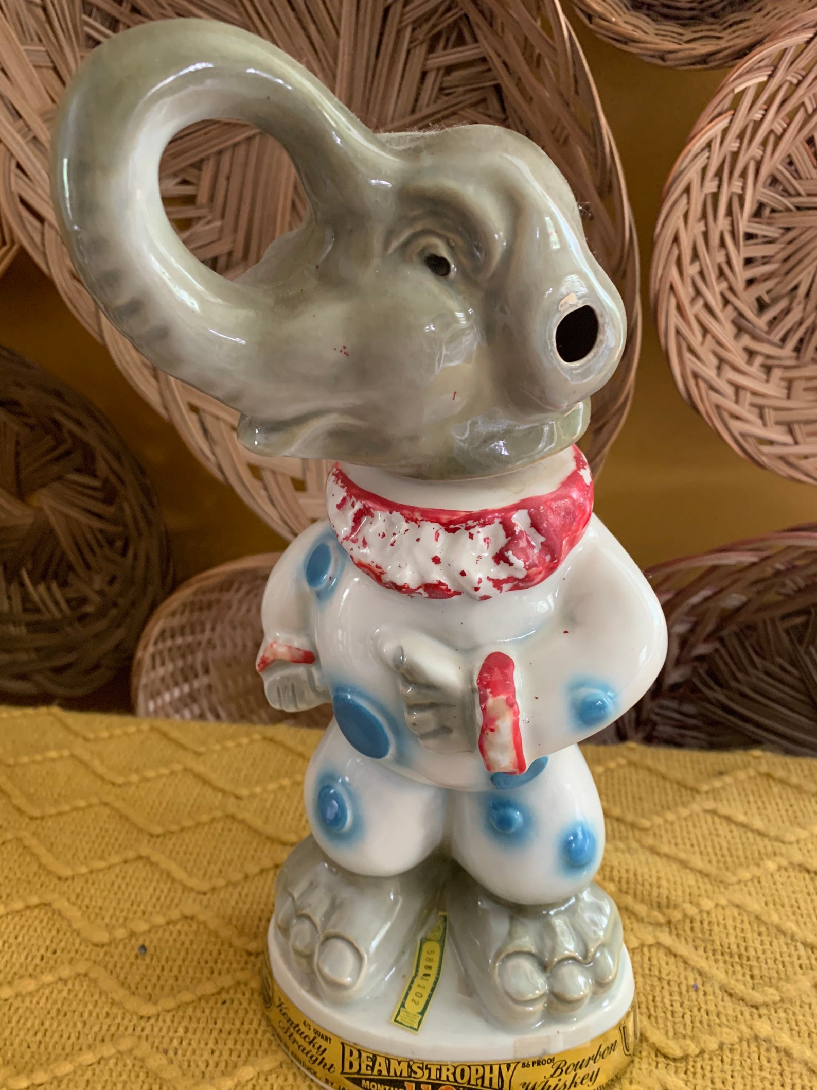 Vintage 1968 Jim Beam Decanter Republican Elephant Clown Regal Etsy