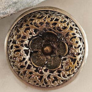 Antique Button Paris French Antique Parisian Button Victorian Button Antique Flower Button Rare Reenactment Vintage Parisian Button Unique