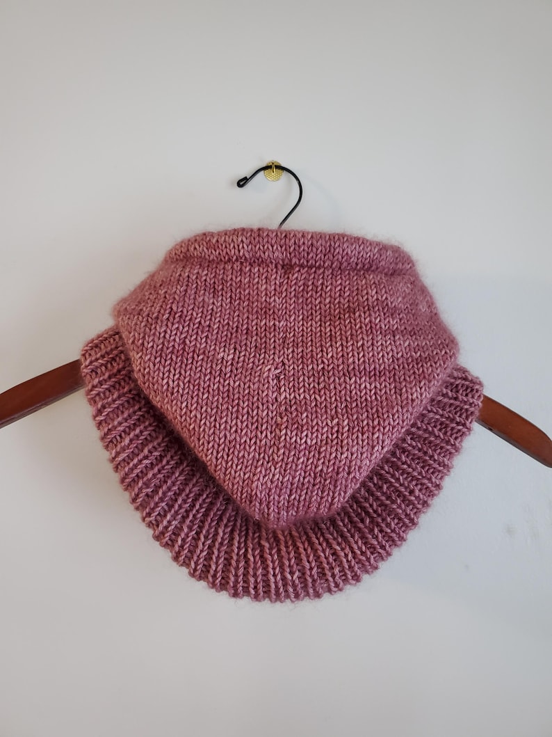 Knit Balaclava Pattern: Hooded Cowl with Drawstring (PDF Pattern) image 10
