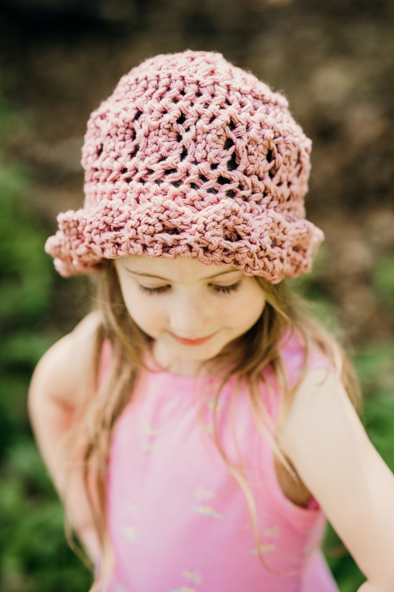 Knitting Pattern Hat Girls Bucket Hat Knitting Pattern Sun Hat for Kids Hat PDF Pattern DIY