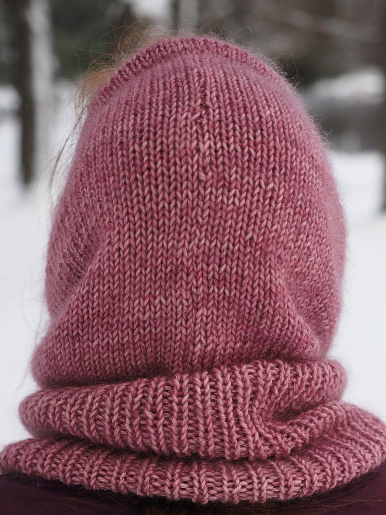 Balaclava knitting pattern for women. Balaclava knitting pattern hood. Hood knitting pattern. Chunky knit hood pattern. Lace knitting pattern. Hat knitting pattern. Pixie hood pattern. Pixie hood winter bonnet. Knitted gifts. Gift for her.