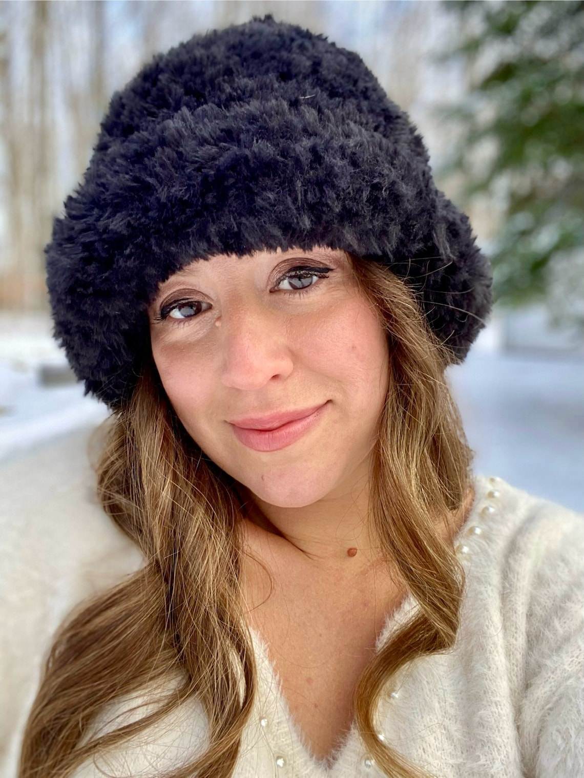 Hat Knitting Pattern Faux Fur Hat Knit Pattern Bucket Hat Pattern Women