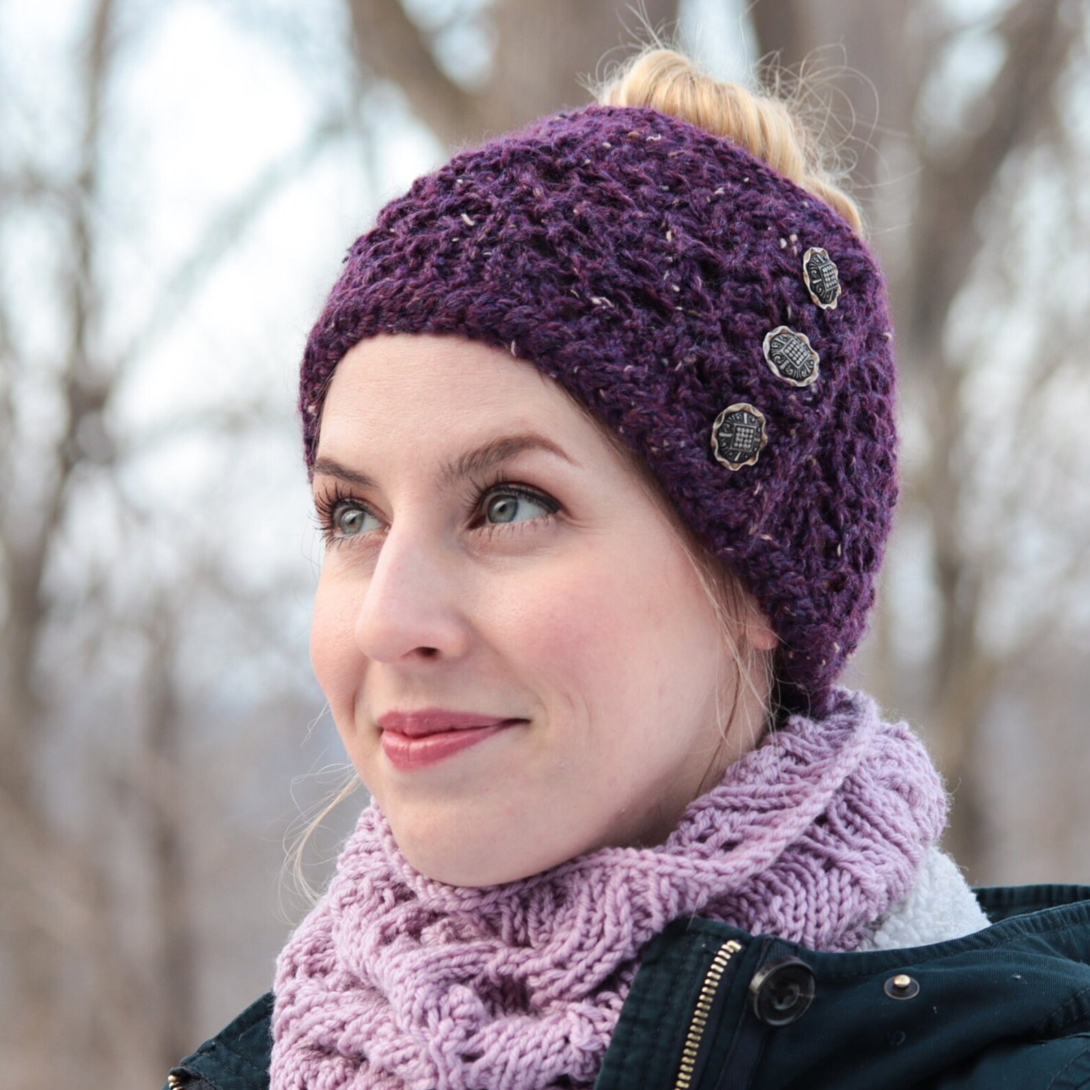 Hat Knitting Pattern Hat Knit Pattern Boho Messy Bun Hat Knitting Pattern Womens Hat Pattern