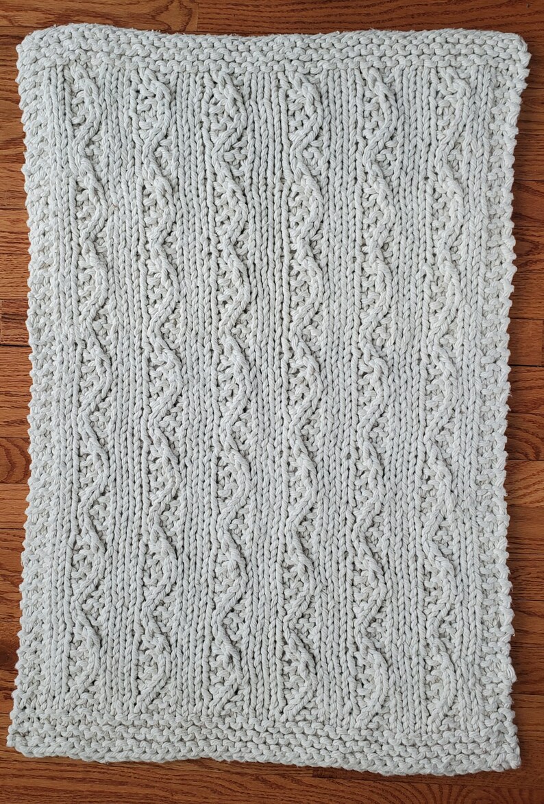 Cotton Rug Knitting Pattern Easy Knitting Pattern Chunky Etsy