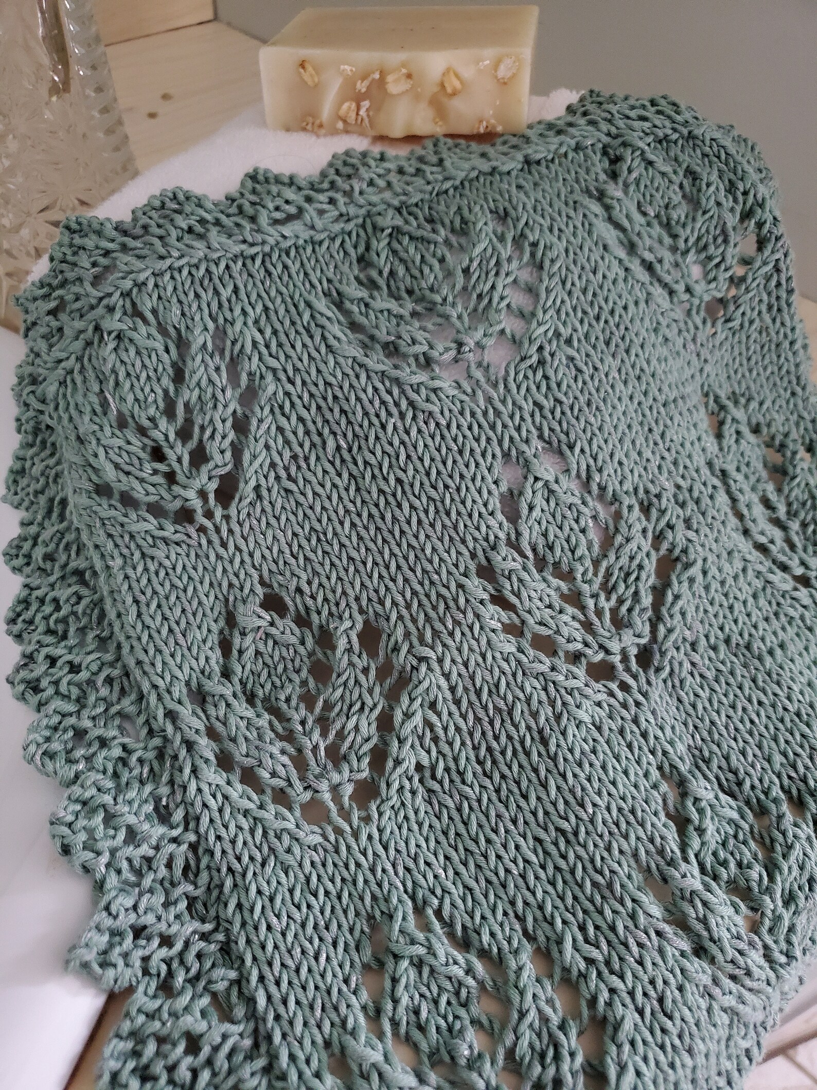 Face Cloth Knitting Pattern Hand Knit Face Cloth Womens Wash Etsy