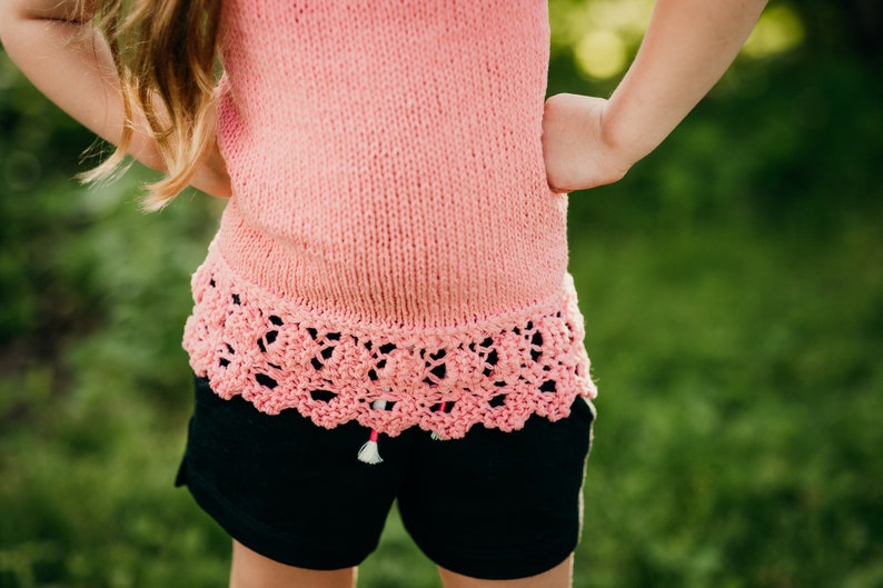 Girls Knit Tank Top Pattern for Kids Knitting Patterns for Kids Spring ...