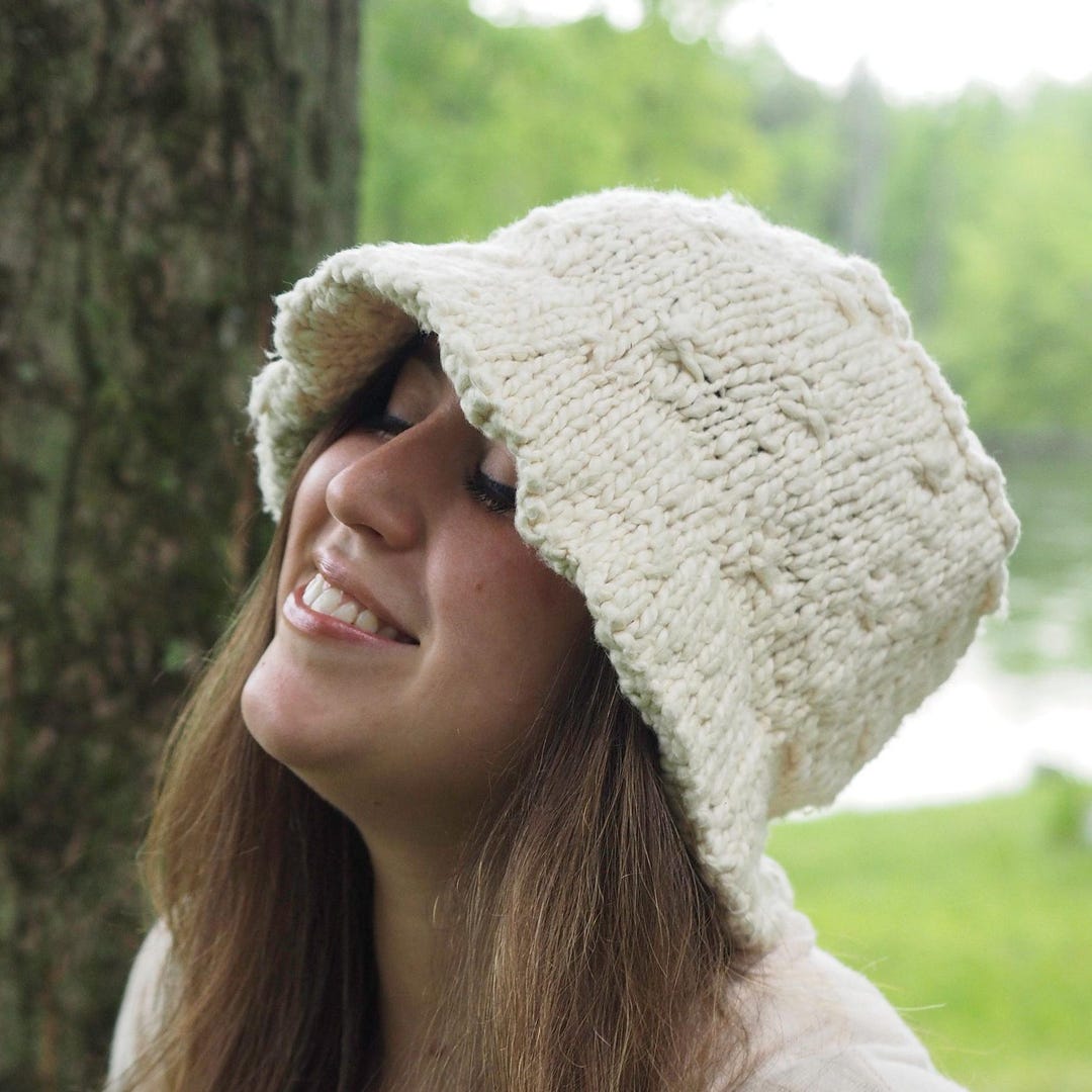 Chunky Knit Bucket Hat Pattern, Organic Cotton (PDF Pattern) - Etsy
