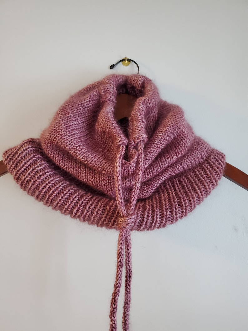Balaclava knitting pattern for women. Balaclava knitting pattern hood. Hood knitting pattern. Chunky knit hood pattern. Lace knitting pattern. Hat knitting pattern. Pixie hood pattern. Pixie hood winter bonnet. Knitted gifts. Gift for her.