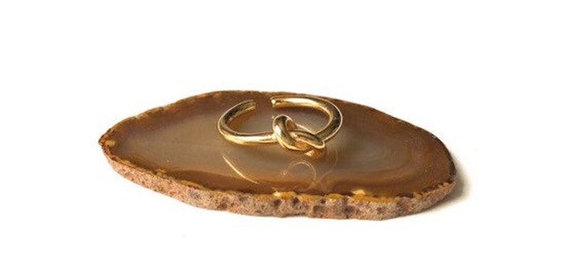 Silver knot ring gold plated