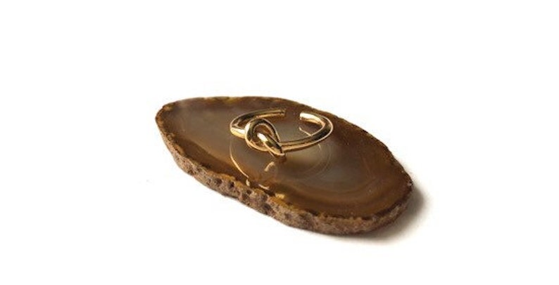 Silver knot ring gold plated