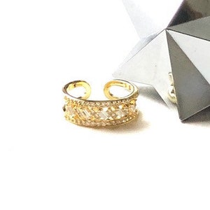 925 Sterling Silver Double layer ring