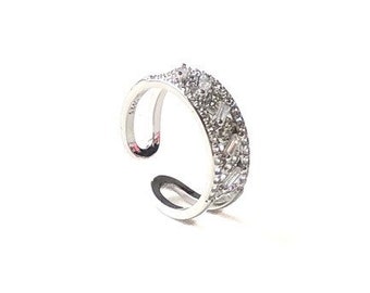 925 Sterling Silver Double Layer ring