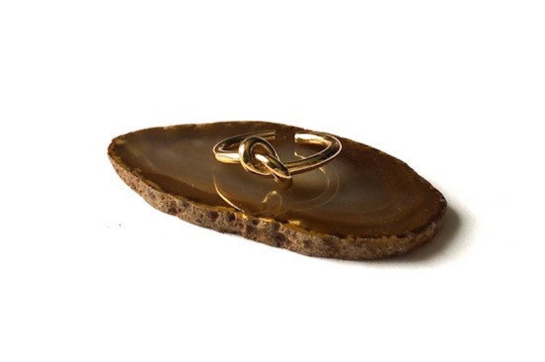 Silver knot ring gold plated