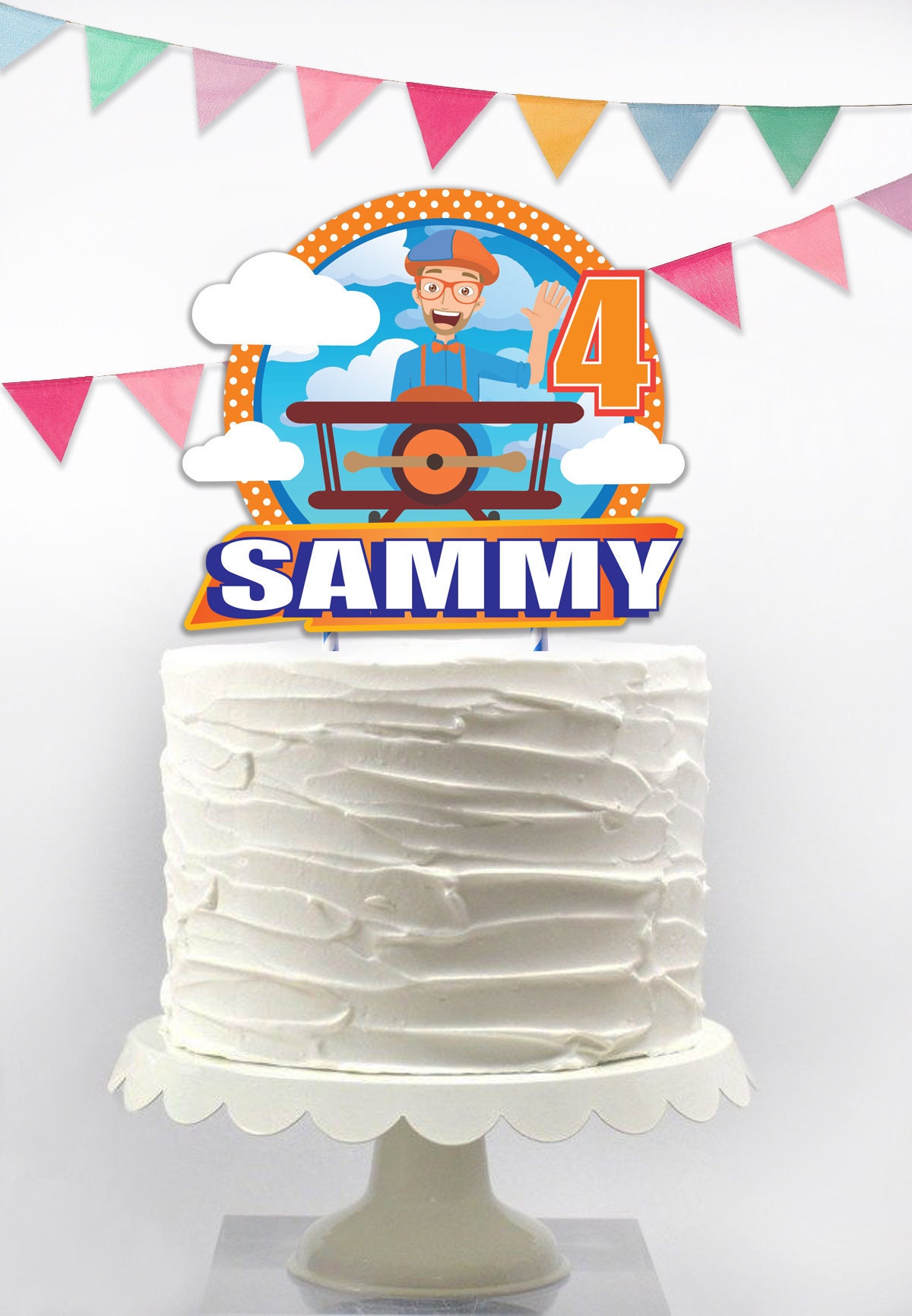 Blippi Digital Print Cake Topper Blippi Cupcake Topper Print | Etsy