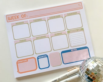 Clementine Weekly Planner Notepad