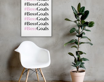 Boss Lady Wall Art Canvas Neutral Tone Large Digital Office Decor Gift for Boss Lady Motivational Art Made to Order in USA Digital Print