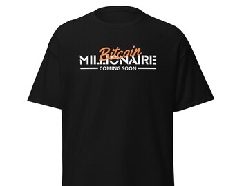 Bitcoin millionnaire t-shirt, passionné de cryptos t-shirt, day trader bitcoin t-shirt, bitcoin drôle t-shirt, investisseur cadeau t-shirt